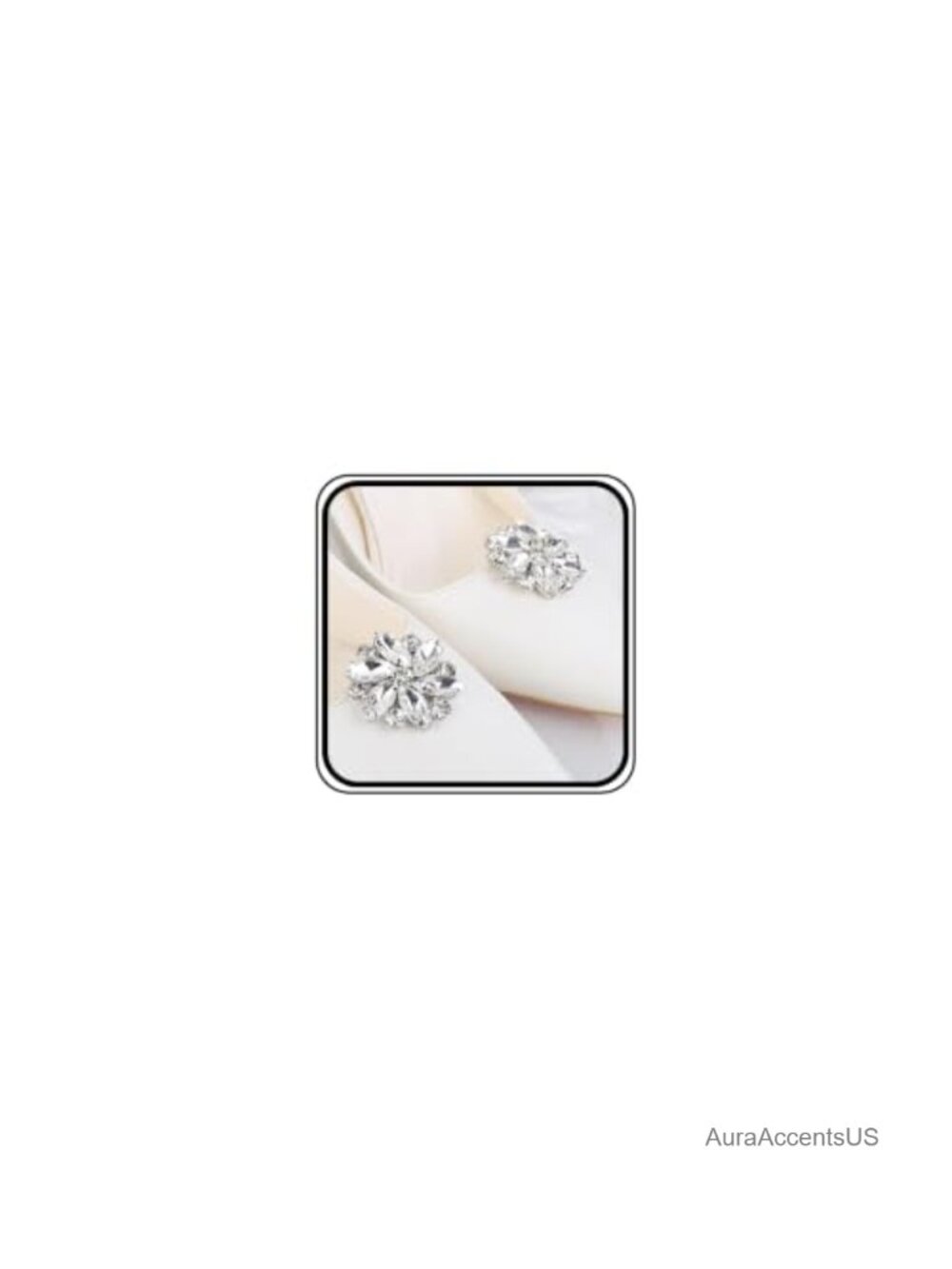 Rhinestone Flower Shoe Clips Crystal Shoe Buckles Decorative Charms for Heels
